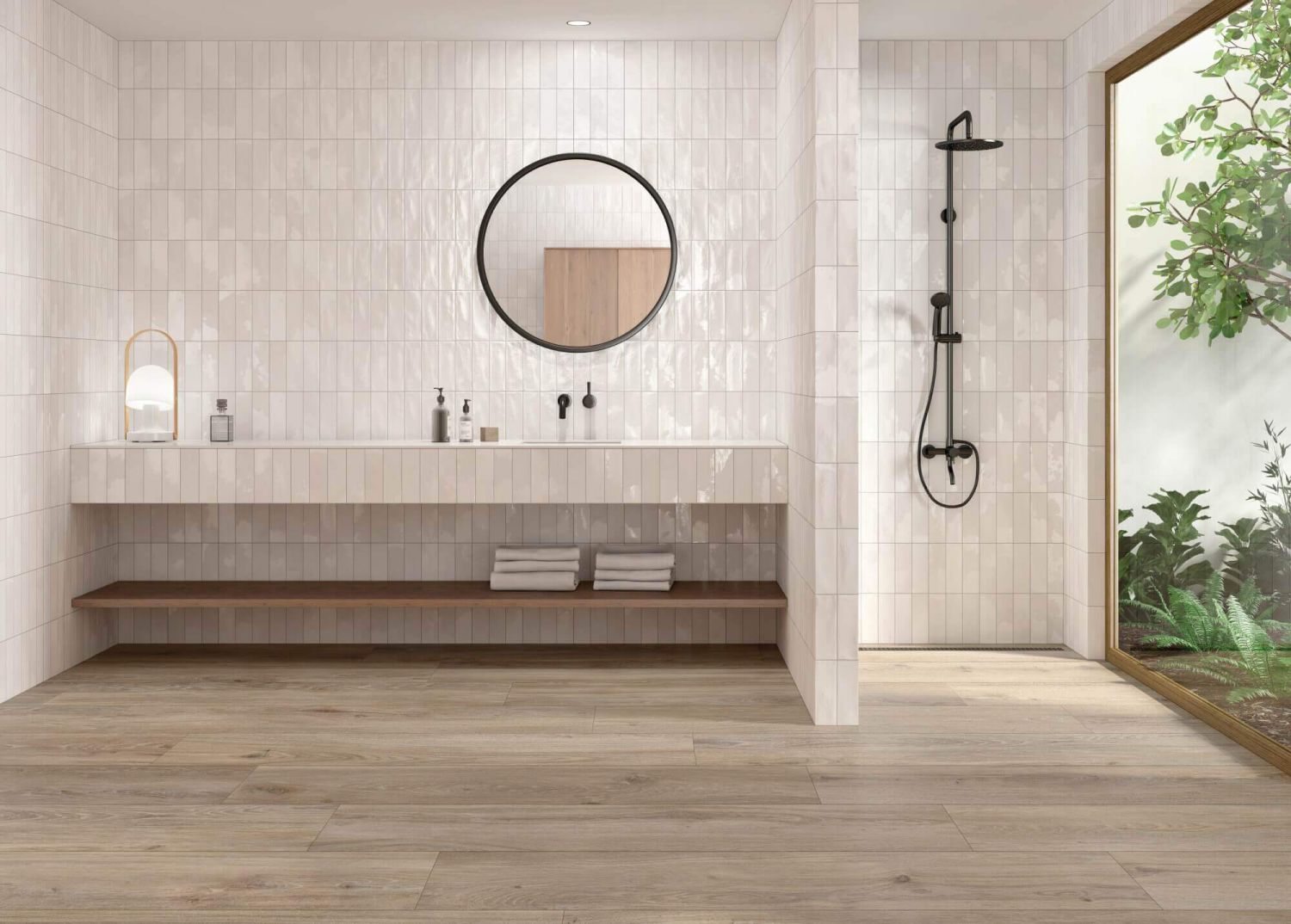 SERENITY WOOD PLANK PORCELAIN TILE TAUPE 1