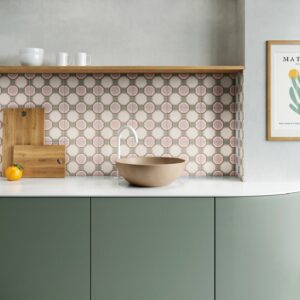 Motif pink diamond Pattern Wall Tile