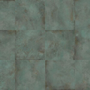 FORGE-MINT-PORCELAIN-METALLIC-TILES-PANEL. Image shows green metallic tiles panel