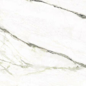 Tencha Green. Image shows swatch of green and white marble tile